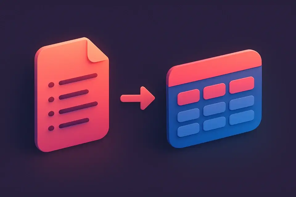 CSV to HTML Table - free online tool