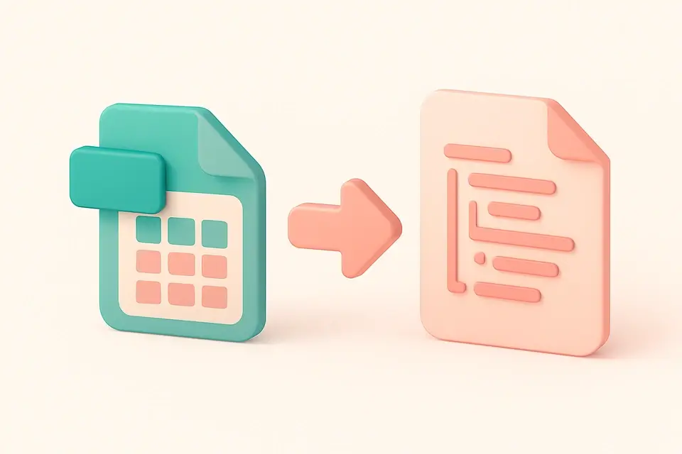 Excel to JSON - free online tool