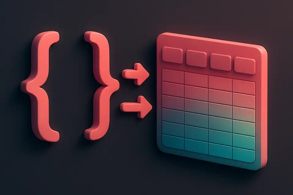 JSON to CSV - free online tool