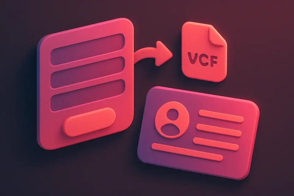 vCard Generator - free online tool