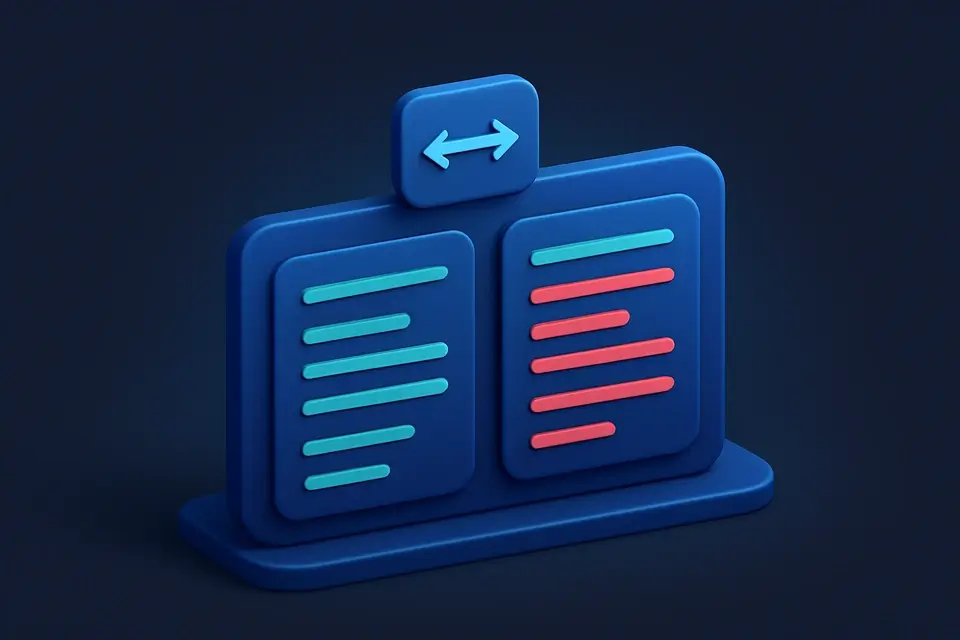 Compare Text Side by Side - free online tool