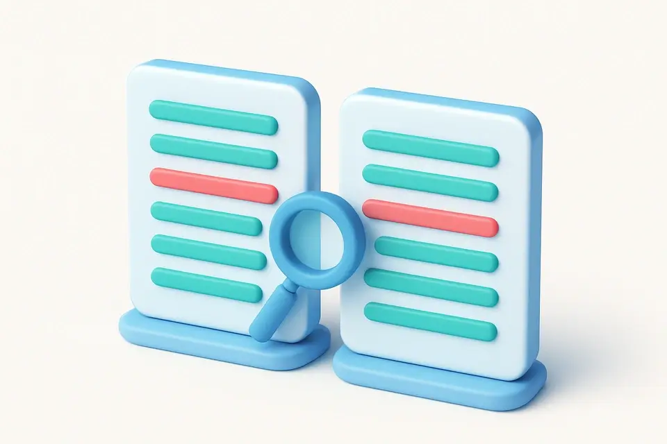 Compare Text Side by Side - free online tool